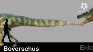 Prehistoric animals animated size comparison of human
