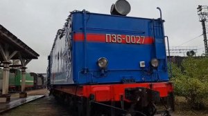 Паровоз П36 0027 Поезд Деда Мороза 2024-2025 в депо Подмосковное