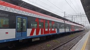 Поезд ЭГ2Тв 039 Иволга 2.0 отправляется со станции Подольск в оборотные тупики