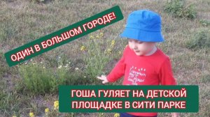 Один в большом городе. Гоша гуляет по Сити Парку на детской площадке