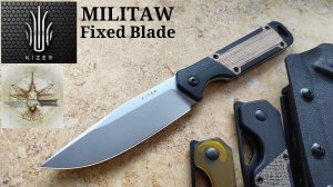 ✅ NEW Kizer MILITAW Fixed Blade. Nitro V Steel. Jonathan Styles Design.