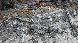 Разбомбленный рынок Барабашова в Харькове