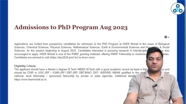 IISER Mohali Admissions 2023 | Int.MS- PHD & PHD Admissions | Complete information | last date