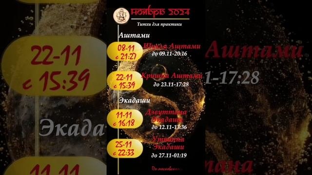 Лунный календарь Джйотиш. Ноябрь 2024