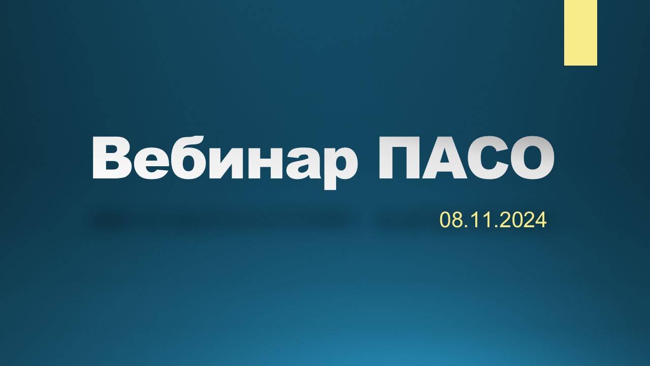 Вебинар ПАСО 08.11.2024