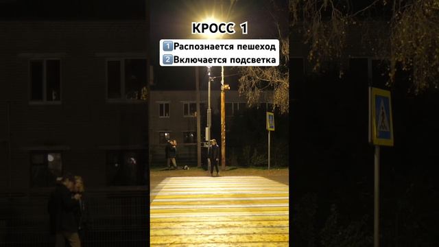 КРОСС 1 - умный пешеходный переход! Компьютерное зрение, светодиодные технологии!