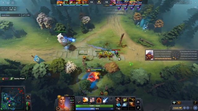 Dota 2 Mid Lina Support vs Pangolier - Watch & Learn - victory in a game with 62 kills! смотреть онлайн