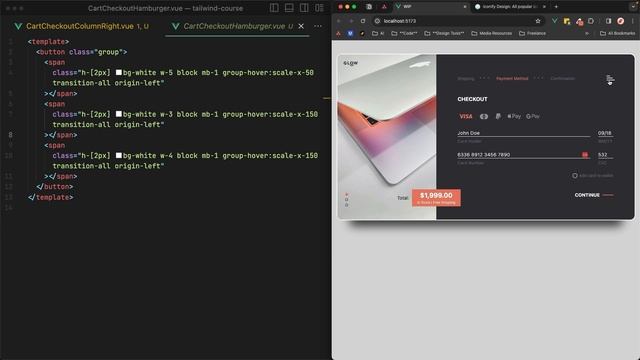 18_Shopping Cart Checkout Form with Tailwind and Vue - Solution