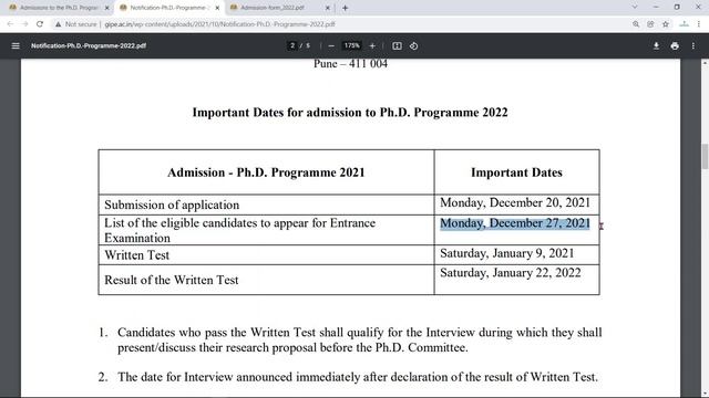 PhD Admission Notice 2022 in Gokhale Institute of Politics and Economics (GIPE) Pune| GIPE Pune