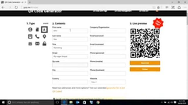 Create QR code of Your Contact