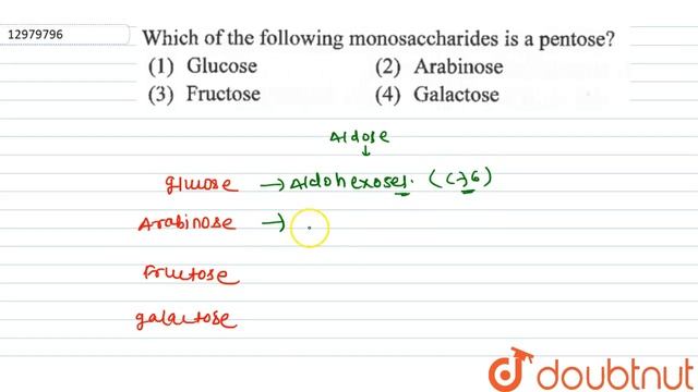 Which of the following monosaccharides is a pentose? смотреть онлайн