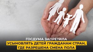 Госдума запретила усыновлять детей гражданам стран, где разрешена смена пола