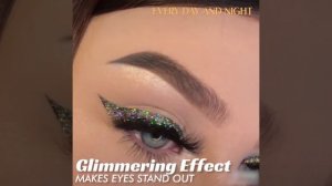 Add Fine Glitter To Your Face And Apply It Like Liquid Eyeliner! #makeup