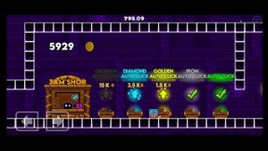 😱Уровень кликер в платформере Geometry Dash 2.2.