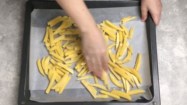 КАК ПРИГОТОВИТЬ КАРТОШКУ ФРИ В ДУХОВКЕ? Запеченный картофель фри вкусный гарнир