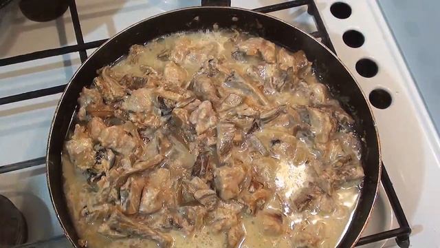 НЕРЕАЛЬНО ВКУСНО!  Мясо в сметанном соусе в грибами на сковороде  ПРОВЕРЕННЫЙ РЕЦЕПТ!