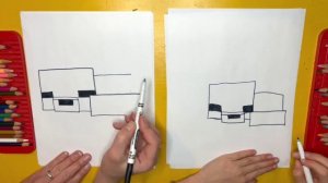 DRAW and COLOR and MINECRAFT Fox