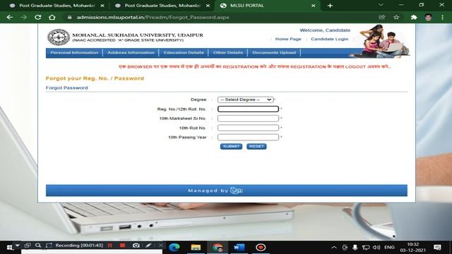 MLSU RET 2021 ADMIT CARD RELEASED II MLSU Ph.D. RET 2021 ADMIT CARD HOW TO DOWNLOAD