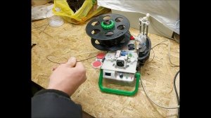 Вторая версия спайщика прутка с укладкой и намоткой.