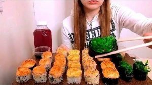 MUKBANG ОПЯТЬ РОЛЛЫ И СУШИ  #калашниковамукбанг