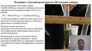 Качественные реакции катионов І аналитической группы