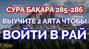 АМАНА РАСУЛЮ - ТОТ КТО ВЫУЧИТ ЭТИ ДВА АЯТА ВОЙДЕТ В РАЙ С ДОЗВОЛЕНИЯ АЛЛАХА