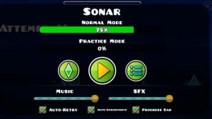 Прошел уровень Sonar в игре Geometry Dash