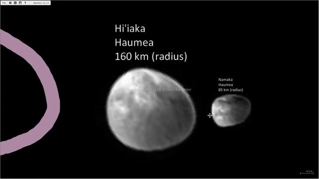 Moons of Haumea and Haumea Size Comparison | Algodoo смотреть онлайн