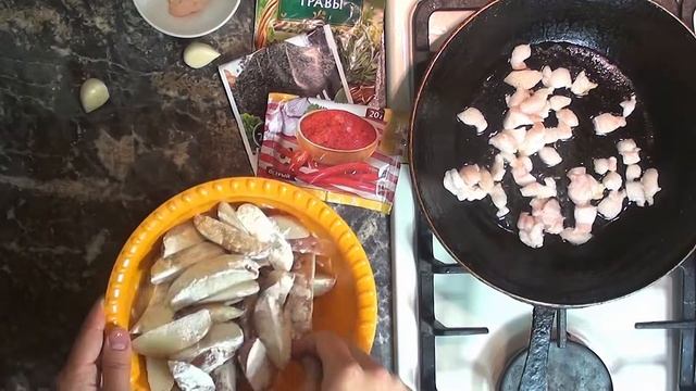 ПО ДОМАШНЕМУ ВКУСНО!  Картошка по деревенски на сковороде  БЛЮДО ДЛЯ ВСЕЙ СЕМЬИ!