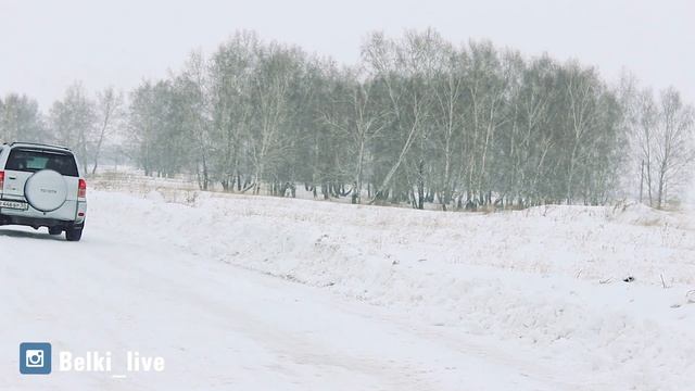 Winter storm // Russian roads // Russian village Siberia смотреть онлайн