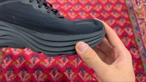 Hoka Bondi 8 Black on feet