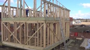 Каркасный дом под ключ (силовой каркас, ускоренная сборка 6м х12м ). Строительство каркасного дома.