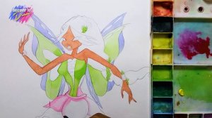 How to draw winx club ✤ flora ✤ Harmonix Form Slow mode