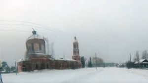 2) Село Верхвонданка. Зима.  Даровской район.