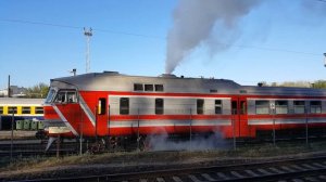 Дизель-поезд ДР1А-405 ( мотриса ), запуск дизеля.