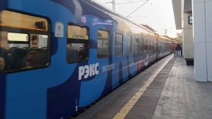 Поезд ЭП2Д 0033 РЭКС отправляется со станции Волоколамская