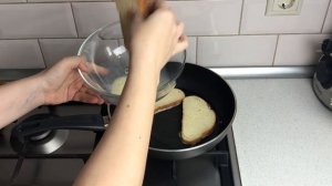 КАК ПРИГОТОВИТЬ СЛАДКИЕ ГРЕНКИ ИЗ БАТОНА С ЯЙЦОМ НА СКОВОРОДЕ? НА ЗАВТРАК ГРЕНКИ С МОЛОКОМ И ЯЙЦОМ