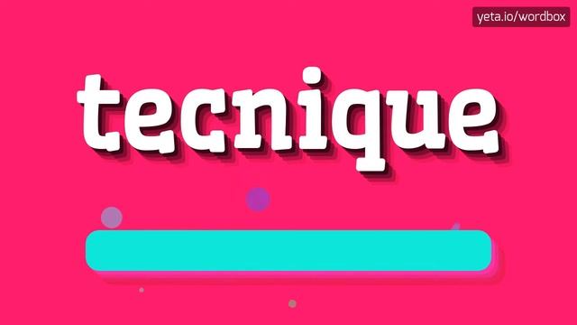 TECNIQUE - HOW TO PRONOUNCE IT? #tecnique смотреть онлайн