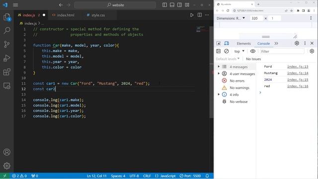 JavaScript CONSTRUCTORS in 5 minutes! 🛠