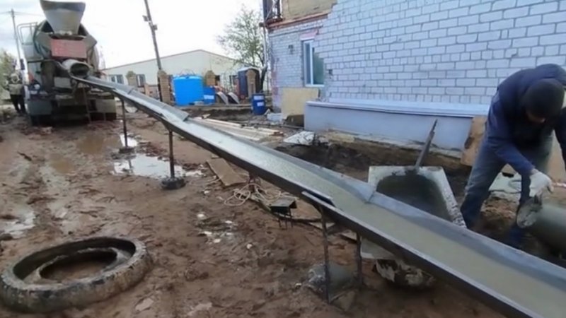 Аренда желобов для приёма бетона