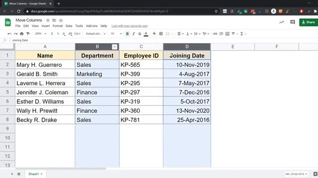 How to Move Rows and Columns in Google Sheets (Fastest Way)