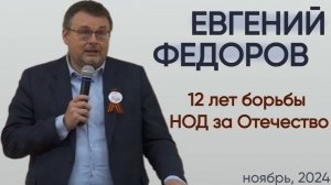 Евгений Федоров: 12 лет борьбы НОД за Отечество