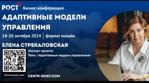 Адаптивные модели управления.
Стрекаловская Елена