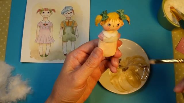 Ватная ёлочная игрушка "ЧЕРДАЧНАЯ КУКЛА" Часть 4. DIY cotton wool ornament "Rag Doll" Part 4