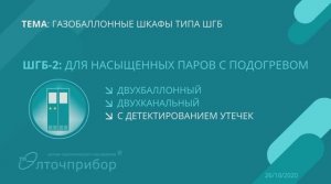 Шкаф газобаллонный ШГБ-2_ для насыщенных паров с подогревом, двухканальный, с детектированием утечек