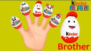 The Finger Family Song|Nursery Rhymes|Kinder Surprise Eggs| Песенка про пальчики. Киндер