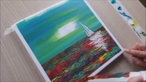 ПАРУСНАЯ ЛОДКА - Рисование для детей и родителей! - Урок рисования - Акриловая живопись