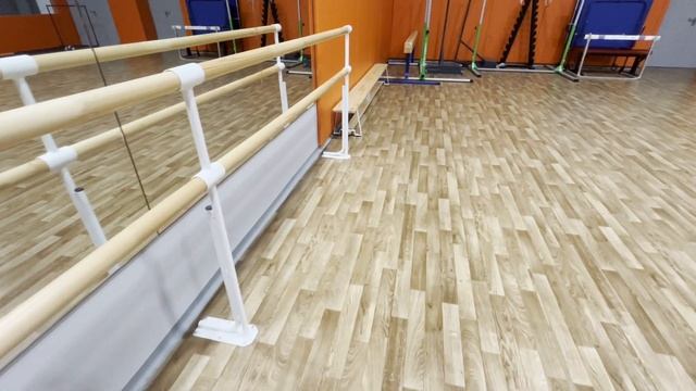 Хореографический (балетный) станок напольный двухрядный