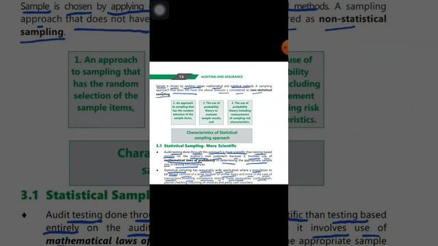 sampling in an audit | statistical sampling | non statistical sampling | audit | ca inter audit