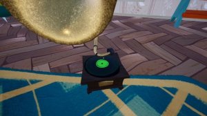 Граммофон в hello neighbor с зелёной пластинкой
